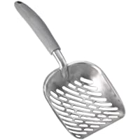 UEETEK Pala de basura para gatos-El metal de aluminio durable se dispersó la cucharada con el mango largo gomoso cómodo…